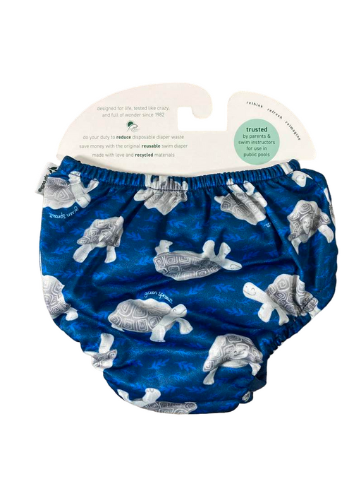 secondhand Green Sprouts Swim Diaper, Eco Snap, Navy Tortoises, 6M