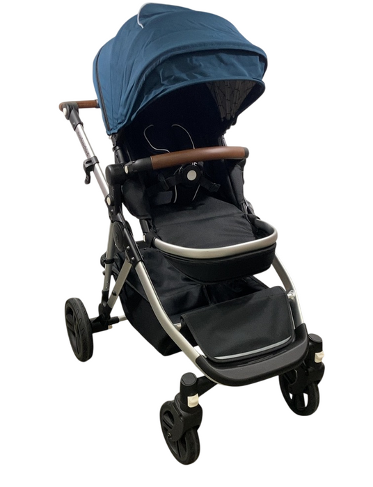 Mockingbird Single to Double 2.0 Stroller, Sea, Windowpane, Silver With Penny Leather, 2025