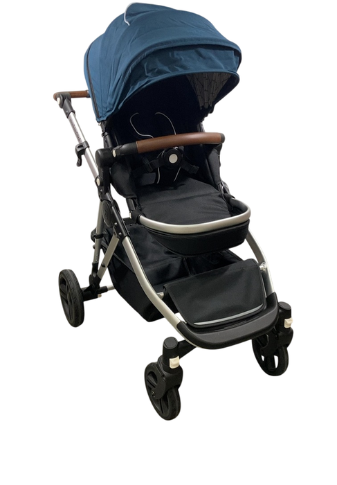 Mockingbird Single to Double 2.0 Stroller, Sea, Windowpane, Silver With Penny Leather, 2025