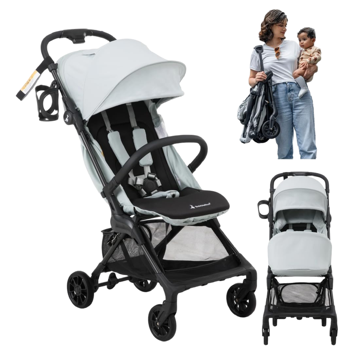 Shop BabbleRoo Hoplite Compact Stroller, Seafoam Blue at GoodBuy Gear