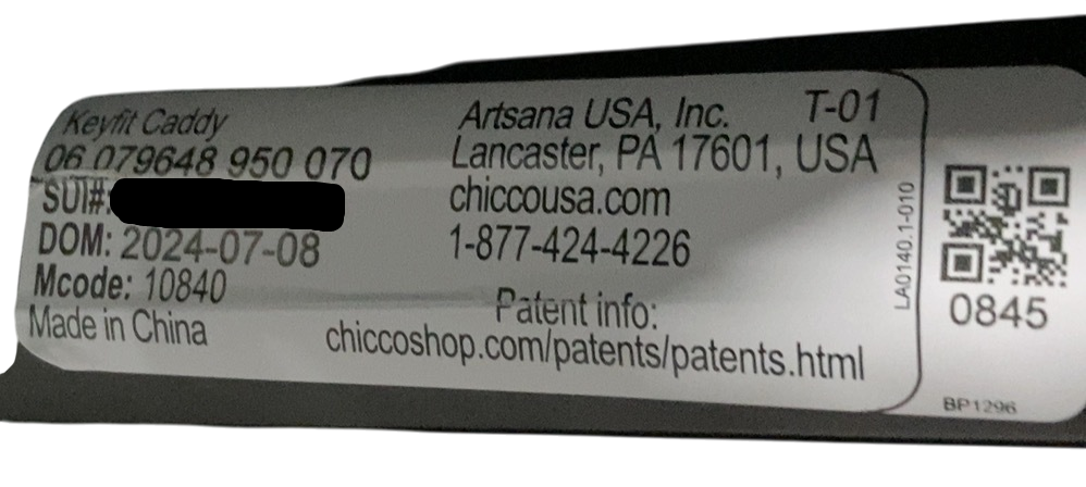 Shop Chicco KeyFit Caddy Stroller Frame, 2024, Black at GoodBuy Gear