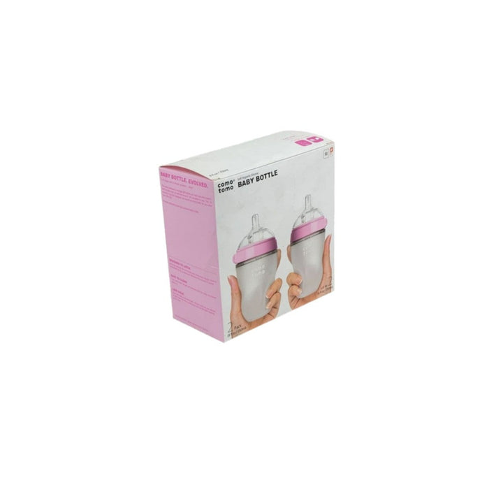 Comotomo Bottles, 2 Pack, 8oz, Pink