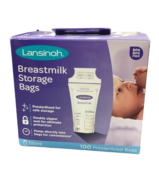 used Lansinoh Breast Milk Storage Bags, 100ct