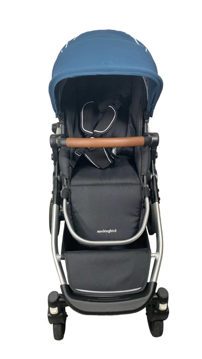 Shop Mockingbird Single to Double 2.0 Stroller, Sea, Watercolor Drops, Silver With Penny Leather, 2025 at GoodBuy Gear