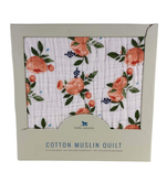 Shop Little Unicorn Cotton Muslin Baby Quilt, Watercolor Roses at GoodBuy Gear