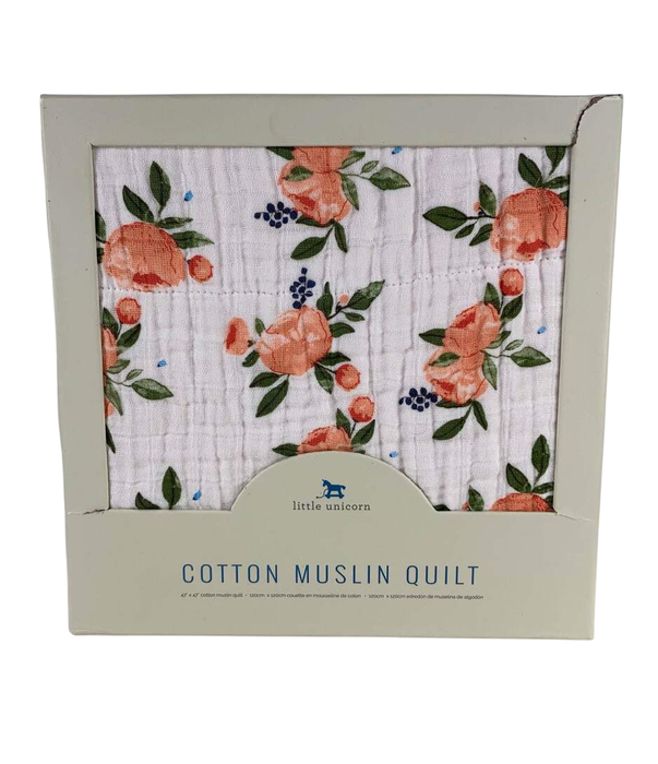 Shop Little Unicorn Cotton Muslin Baby Quilt, Watercolor Roses at GoodBuy Gear