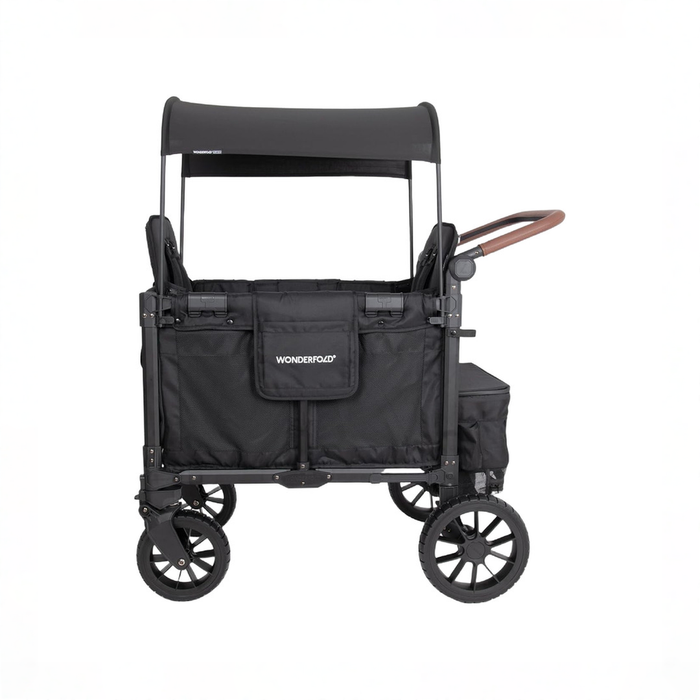Shop Wonderfold W2 Luxe Pro Double Stroller Wagon, 2 Seater, Jet Black at GoodBuy Gear