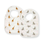 Shop Bamboo Little Baby Bib Set 2 Pack, Giraffe & Zebra at GoodBuy Gear