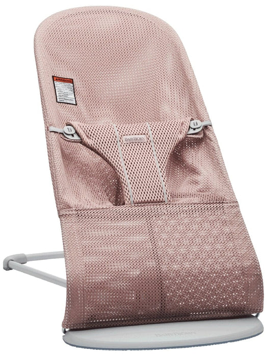 BabyBjorn Bouncer Bliss, Light Gray Frame, Dusty Pink Mesh