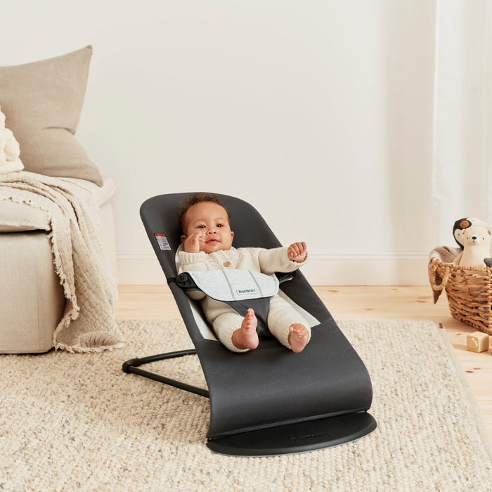 BabyBjorn Bouncer Balance + Free Baby Carrier Mini, Gray/Black