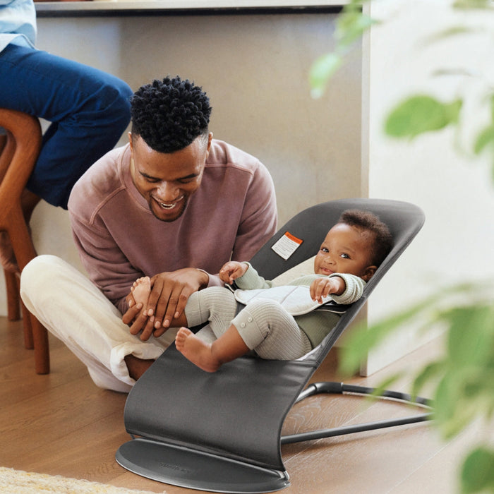 BabyBjorn Bouncer Balance + Free Baby Carrier Mini, Gray/Black