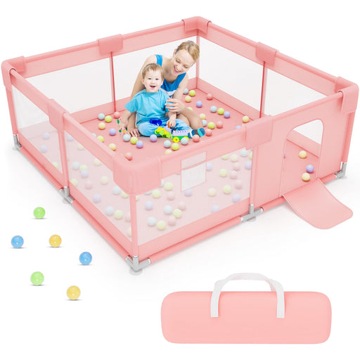 Shop Babyeap Baby Playpen Large Play Yard Fence for Toddlers, Pink, 50"x50", Standard (Without Accessories) at GoodBuy Gear