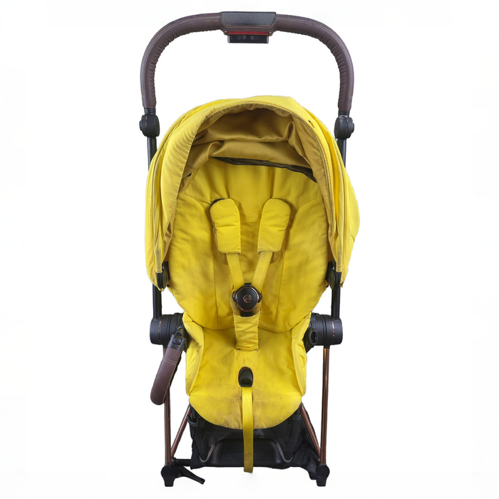Shop DRAFT - Cybex Mios3 Stroller, 2024, Mustard Yellow, Rosegold at GoodBuy Gear