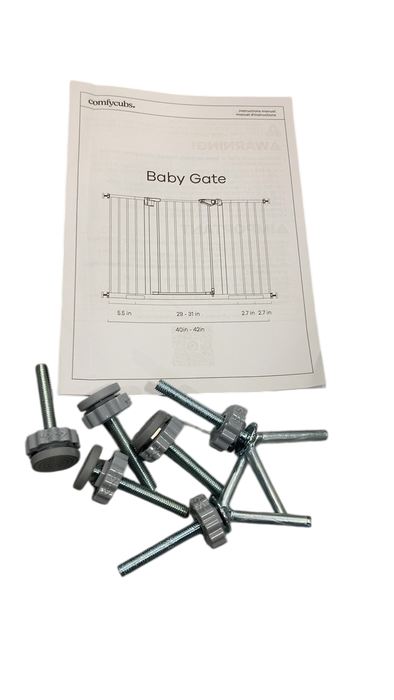 Shop Comfy Cubs Baby Safety Gate with 3 Extensions, White at GoodBuy Gear