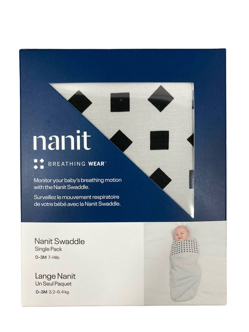 used Nanit Breathing Wear Swaddle, Pebble Grey, Small (0-3m)