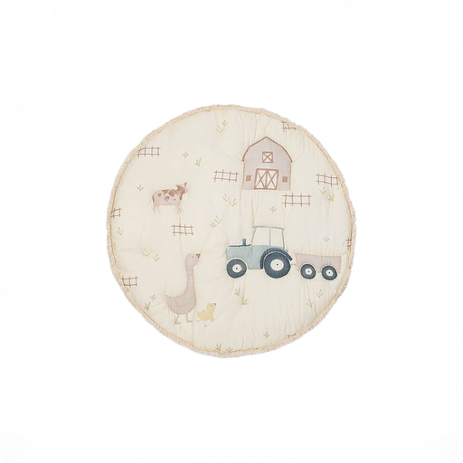 Shop Crane Baby Cotton Quilted Play Mat, Charlie (Farmhouse) at GoodBuy Gear