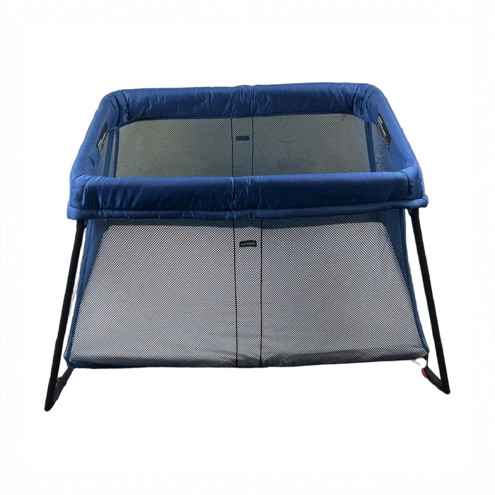 Shop BabyBjorn Travel Crib Light Bundle with Fitted Sheet, Great Blue at GoodBuy Gear