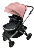 Shop Mockingbird Single to Double 2.0 Stroller, 2024, Bloom, Silver With Black Leather, Watercolor Drops at GoodBuy Gear