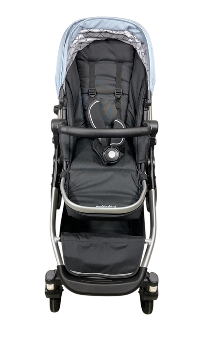 Shop Mockingbird Single to Double 2.0 Stroller, Sky, Windowpane, Silver With Black Leather, 2025 at GoodBuy Gear