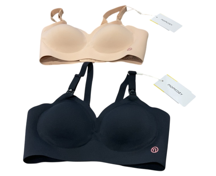 Shop Momcozy Ultra Soft & Omni Maternity Nursing Bra (2 Pack), Medium, Beige/Black at GoodBuy Gear