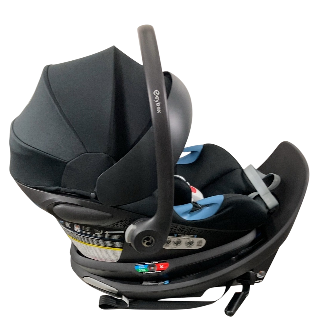 Cybex Aton G Swivel Infant Car Seat And Base, 2024, Moon Black