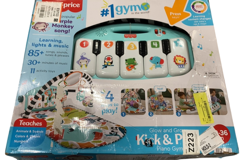 Shop Fisher Price Glow And Grow Kick And Play Piano Activity Mat, New Blue at GoodBuy Gear