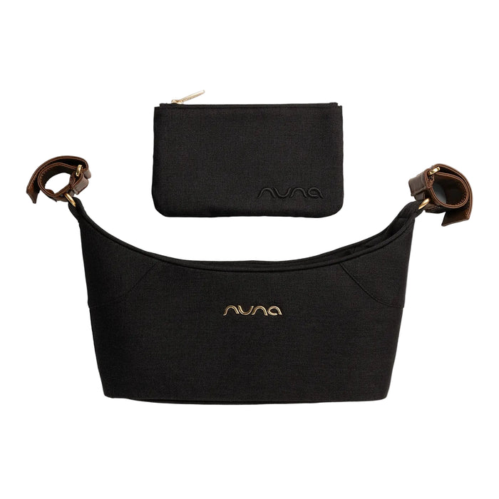 Shop Nuna Stroller Organizer, Caviar with Cognac Straps at GoodBuy Gear