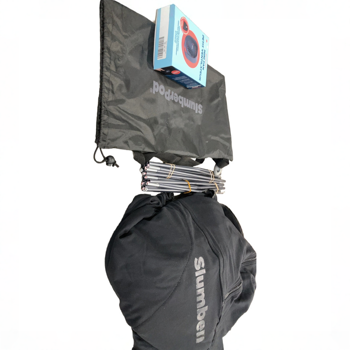 Shop SlumberPod 3.0 Sleep Canopy with Fan, Black with Gray Accents at GoodBuy Gear