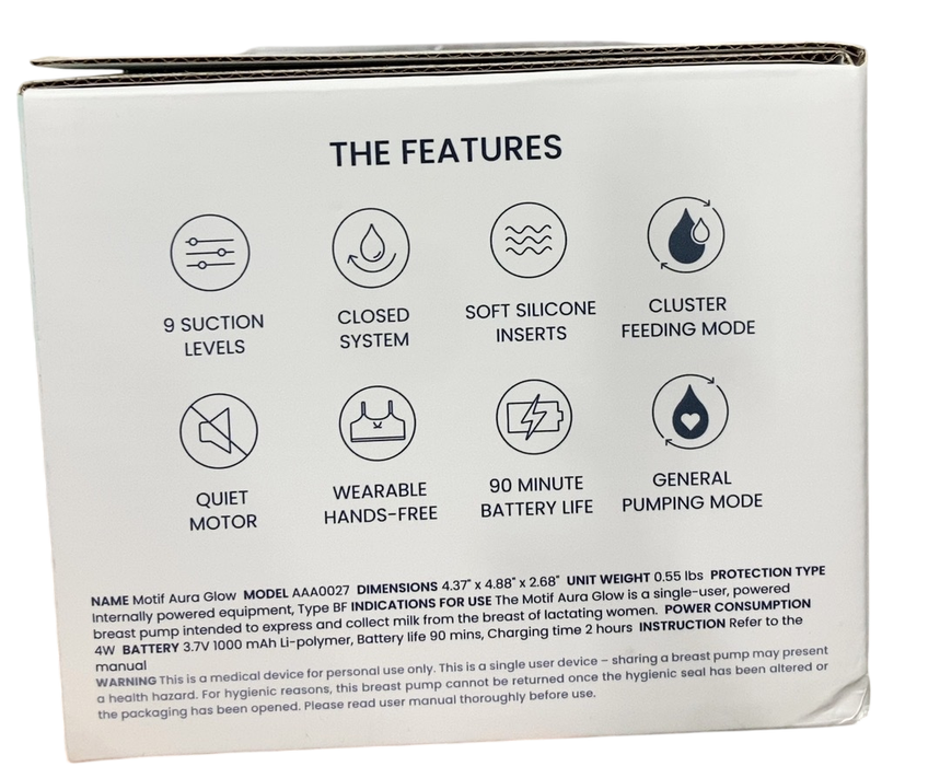 Shop Motif Medical Aura Glow Wearable Breast Pump, 2 Pumps at GoodBuy Gear