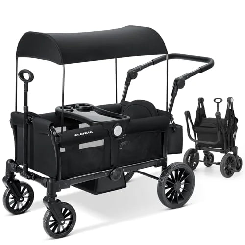 Elemara Stroller Wagon 2 Seater, Black