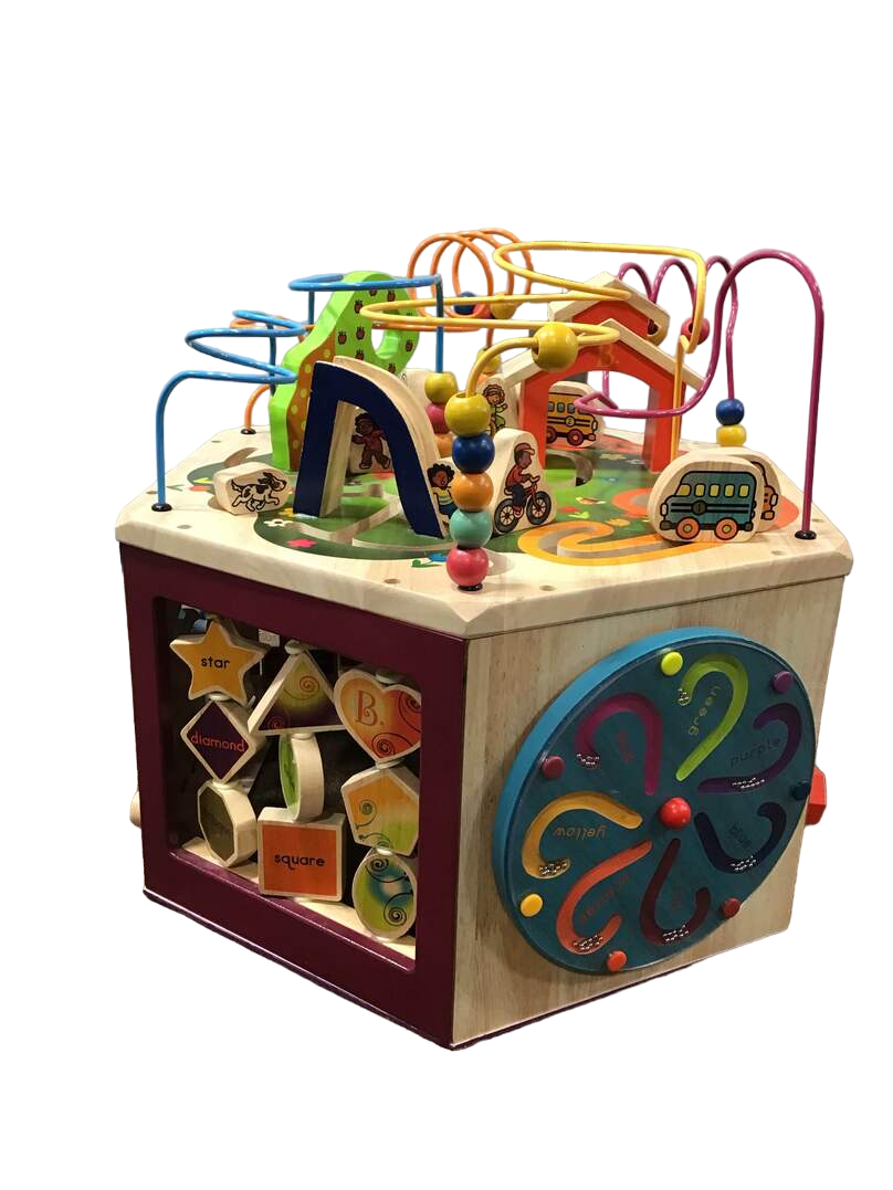 B. toys Youniversity Wooden Activity Cube