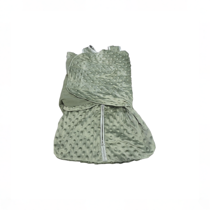 Shop Halo Sleepsack Swaddle Plushy Dot Velboa, Newborn, Olive Green at GoodBuy Gear