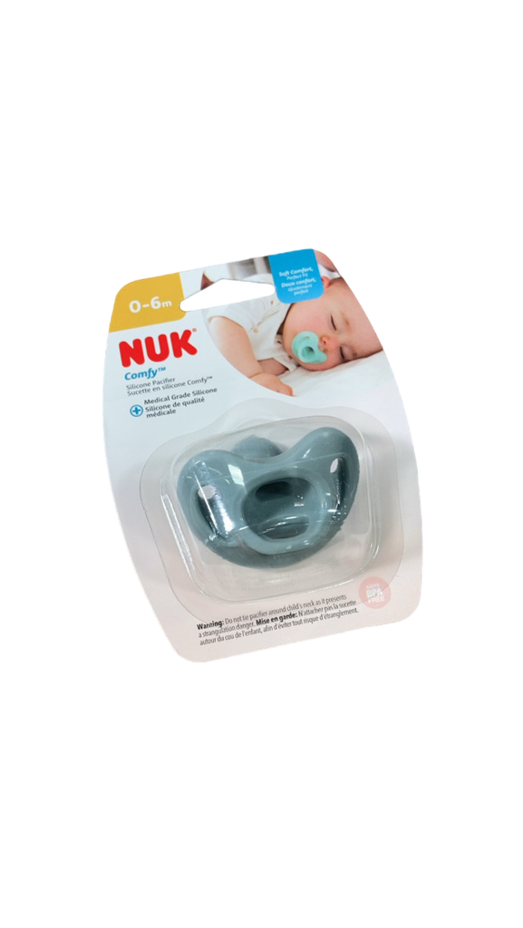 NUK Comfy Pacifier, 1 Pack, 0-6 Months, Blue