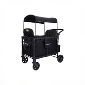 Shop Wonderfold W4 Elite Stroller Wagon, 2025, Black with Red Stitching at GoodBuy Gear