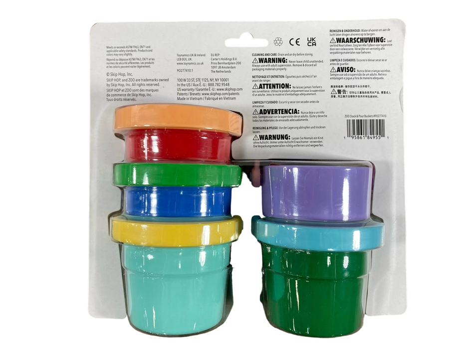 secondhand Skip Hop Stack & Pour Buckets, Zoo