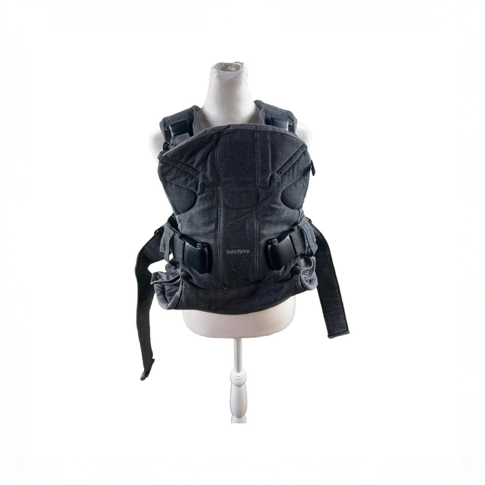 Shop BabyBjorn Baby Carrier One, Denim Grey/Dark Grey Woven Mix at GoodBuy Gear