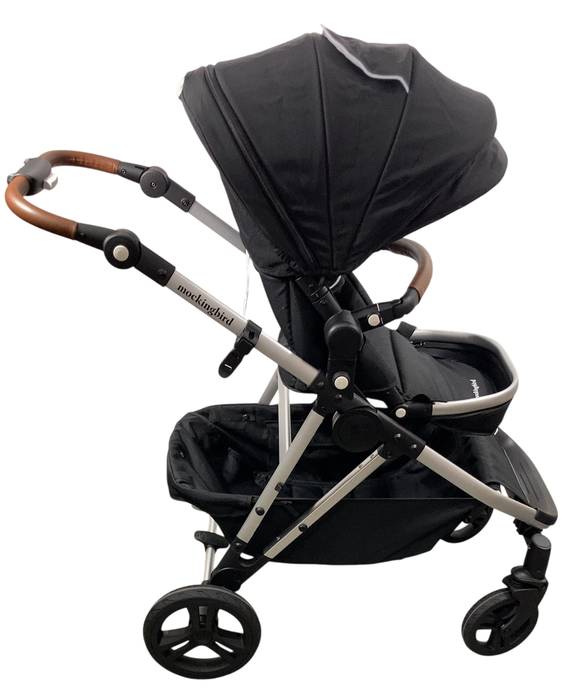 Shop Mockingbird Single to Double 2.0 Stroller, 2024, Black, Silver With Penny Leather, Watercolor Drops at GoodBuy Gear