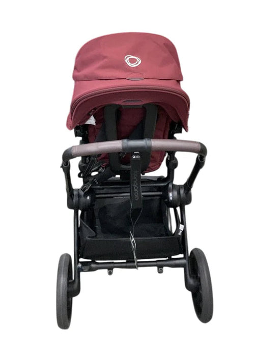 Bugaboo Kangaroo Single To Double Stroller, 2024, Black, Dark Cherry, Dark Cherry