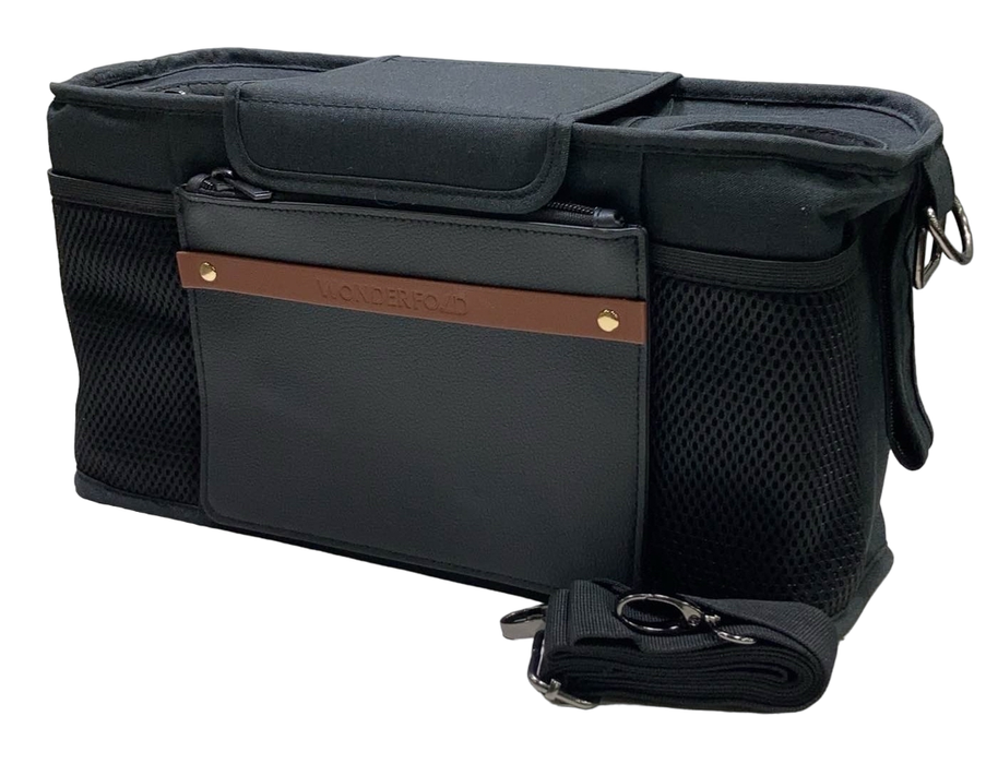 Wonderfold Parent Console, 2 Seater (2 Cup Holders), Volcanic Black
