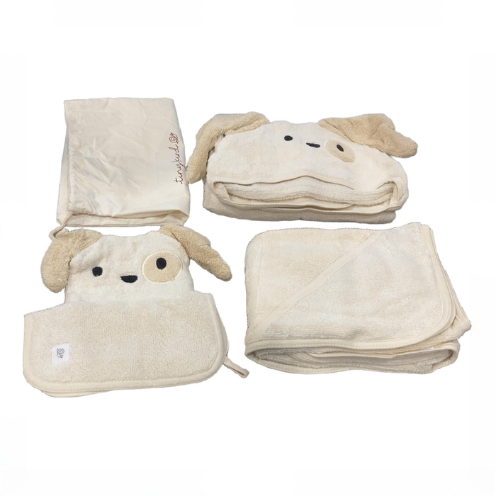 Shop DRAFT - Tiny Kind Cozy Critter Bath Time Set 4 Piece, Dog at GoodBuy Gear
