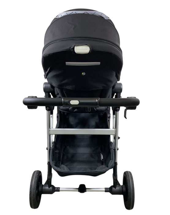 Shop Mockingbird Single to Double 2.0 Stroller, 2024, Black, Silver With Black Leather, Windowpane at GoodBuy Gear