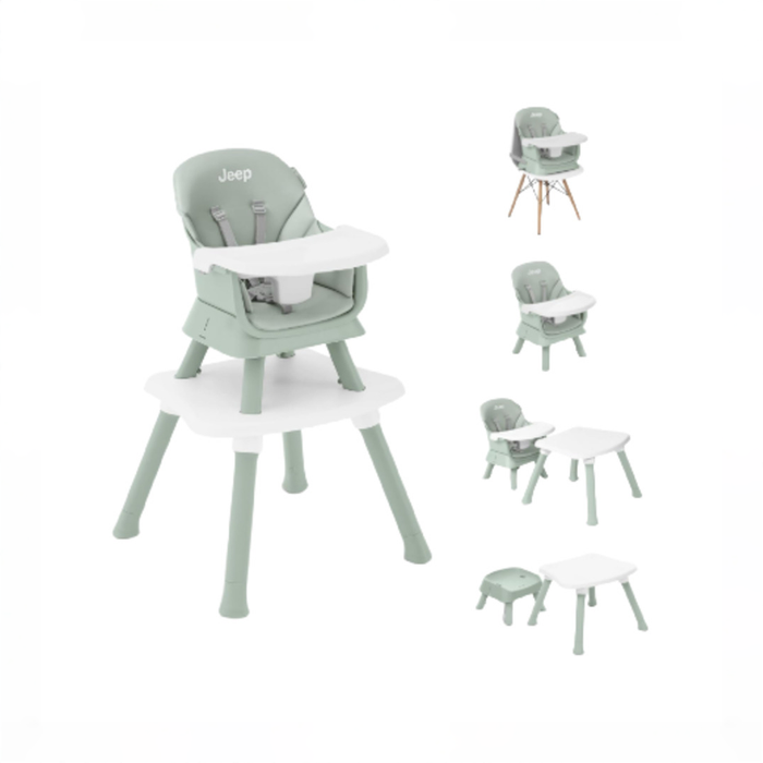 Shop Delta Children Jeep Milestone 6-in-1 High Chair, Sage Green at GoodBuy Gear