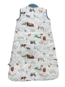 secondhand Little Unicorn Cotton Muslin Sleep Bag, Small, Quilted, Farmyard