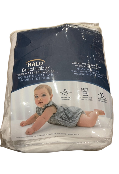 Shop Halo Breathable Crib Mattress Cover, White at GoodBuy Gear