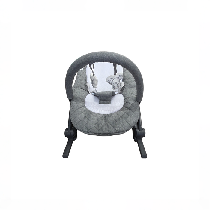 Shop Baby Delight Go With Me Aura Deluxe Portable Rocker & Bouncer, Quilted Charcoal Tweed at GoodBuy Gear