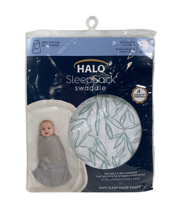 Shop Halo SleepSack Swaddle, Green Leaves, Small at GoodBuy Gear