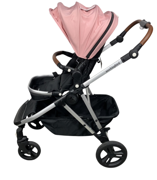 Shop Mockingbird Single to Double 2.0 Stroller, 2024, Bloom, Silver With Penny Leather, Windowpane at GoodBuy Gear