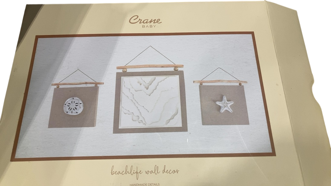 Shop Crane Baby Cove 3-Piece Beach Themed Wall Decor, Beige at GoodBuy Gear