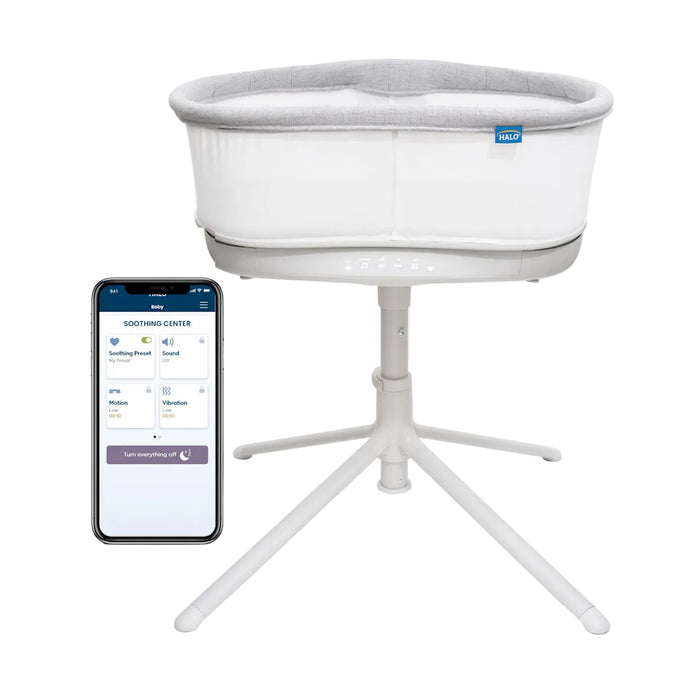 Shop Halo BassiNest Connected Swivel Sleeper 3.0, White/Grey at GoodBuy Gear