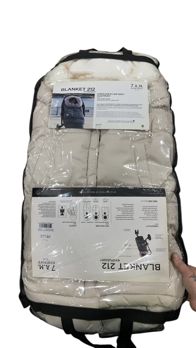 Shop 7 A.M. Enfant Blanket 212 Evolution, Tundra Heather Beige/White Faux Fur at GoodBuy Gear